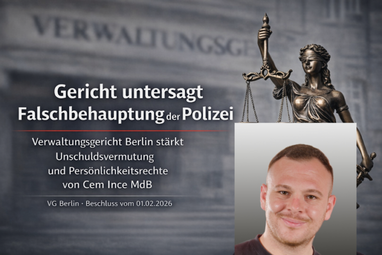 Polizei Berlin muss Falschbehauptung über Linke-Bundestagsabgeordneten unterlassen